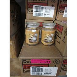 2 Cases of 19 oz candles in glass jars with lids
