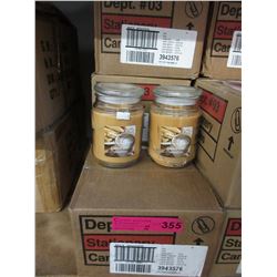 2 Cases of 19 oz candles in glass jars with lids