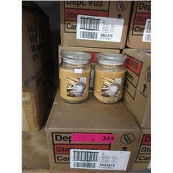 2 Cases of 19 oz candles in glass jars with lids