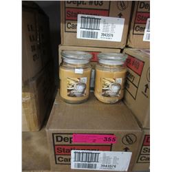 2 Cases of 19 oz candles in glass jars with lids