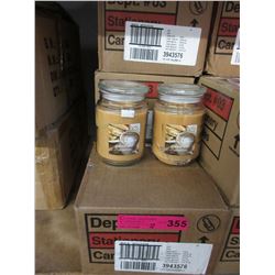 2 Cases of 19 oz candles in glass jars with lids