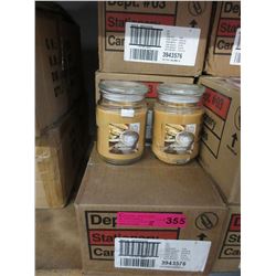 2 Cases of 19 oz candles in glass jars with lids