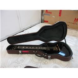 New black Levi electric guitar with fitted case