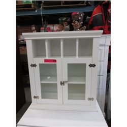 Used white bathroom cabinet