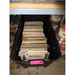Large tote of vintage LP records