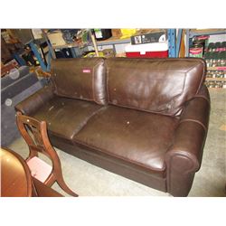 Brown leather couch - floor sample