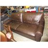 Image 1 : Brown leather couch - floor sample