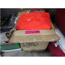 2 Cases of new rubberized rain ponchos