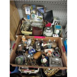 2 Boxes of decorative household objects