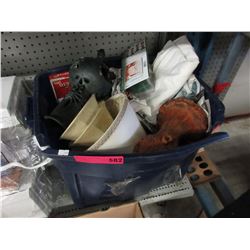 Tote of used household goods