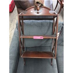 Wood wall mountable display shelf