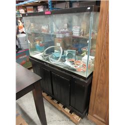 Large used aquarium on stand