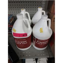 4 x 1 US gallon jugs of Carpet Lock Out