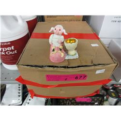 2 Cases of Easter themed candle holders