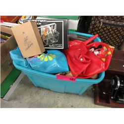 Tote of used household goods