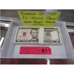 100 Movie prop/Bank Teller training notes