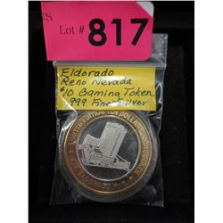 .999 Silver Eldorado $10 Gaming token