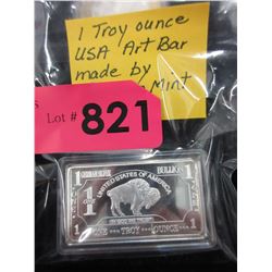1 Troy ounce USA art bar