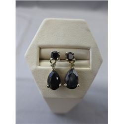 New Sapphire & Diamond Dangle Earrings