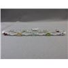 Image 1 : Sterling Silver multi-gemstone bracelet