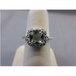 White Topaz & Diamond dinner ring