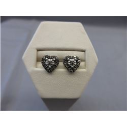 New Black Diamond Heart earrings