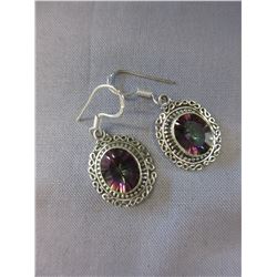 New 6+ CT French Hook Mystic Topaz Earrings