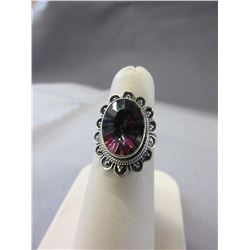 5+ CT Oval cut Mystic Topaz ring