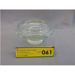 Vintage - Signed & dated iridescent rose bowl