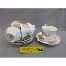 4 Vintage Paragon teacup & saucers