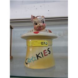 American Bisque cookie jar - "Rabbit in a Hat"