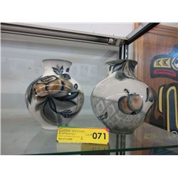 Pair of Russian glazed porcelain vases