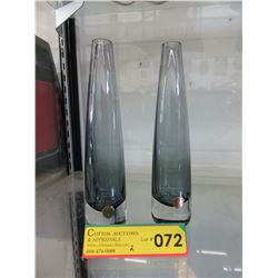 2 Vintage "Kosta Boda" bud vases