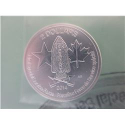 2014 CDN 1st Special Service Form $2 Silver Coin