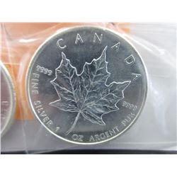 4 Canada Maple Leaf $5 Silver Coins