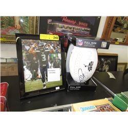 Russell Wilson autographed photo & Football