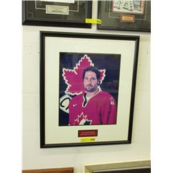 Autographed Ed Jovanoski framed photo