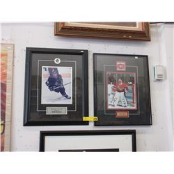 2 Framed hockey photos - 1 signed
