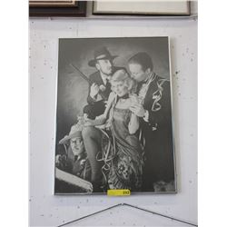 Framed poster of celebrities