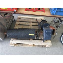 Industrial conveyor pulley with Baldor motor