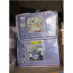 2 New 9-piece crib bedding sets
