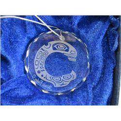 Wade Baker - Signed Crystal "Haida Baby Whale"