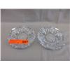 Image 1 : 2 Large etched glass ashtrays