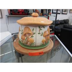 1970's "Mushroom" canister set on Lazy Susan