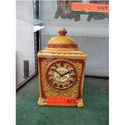 Japanese glazed "Clock" cookie jar