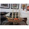 Image 1 : Wood ship model on stand
