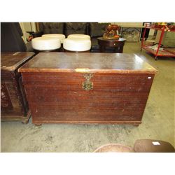 Vintage Mahogany chest - carved top