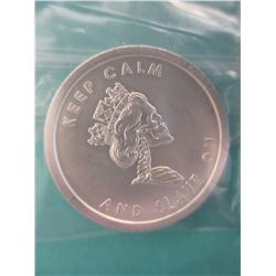 Rare! 2013 "Keep Calm & Slave On" Silver Round