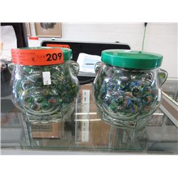 2 Jars of marbles