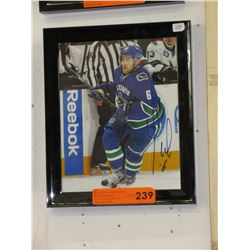 Yannick Weber autographed hockey photo